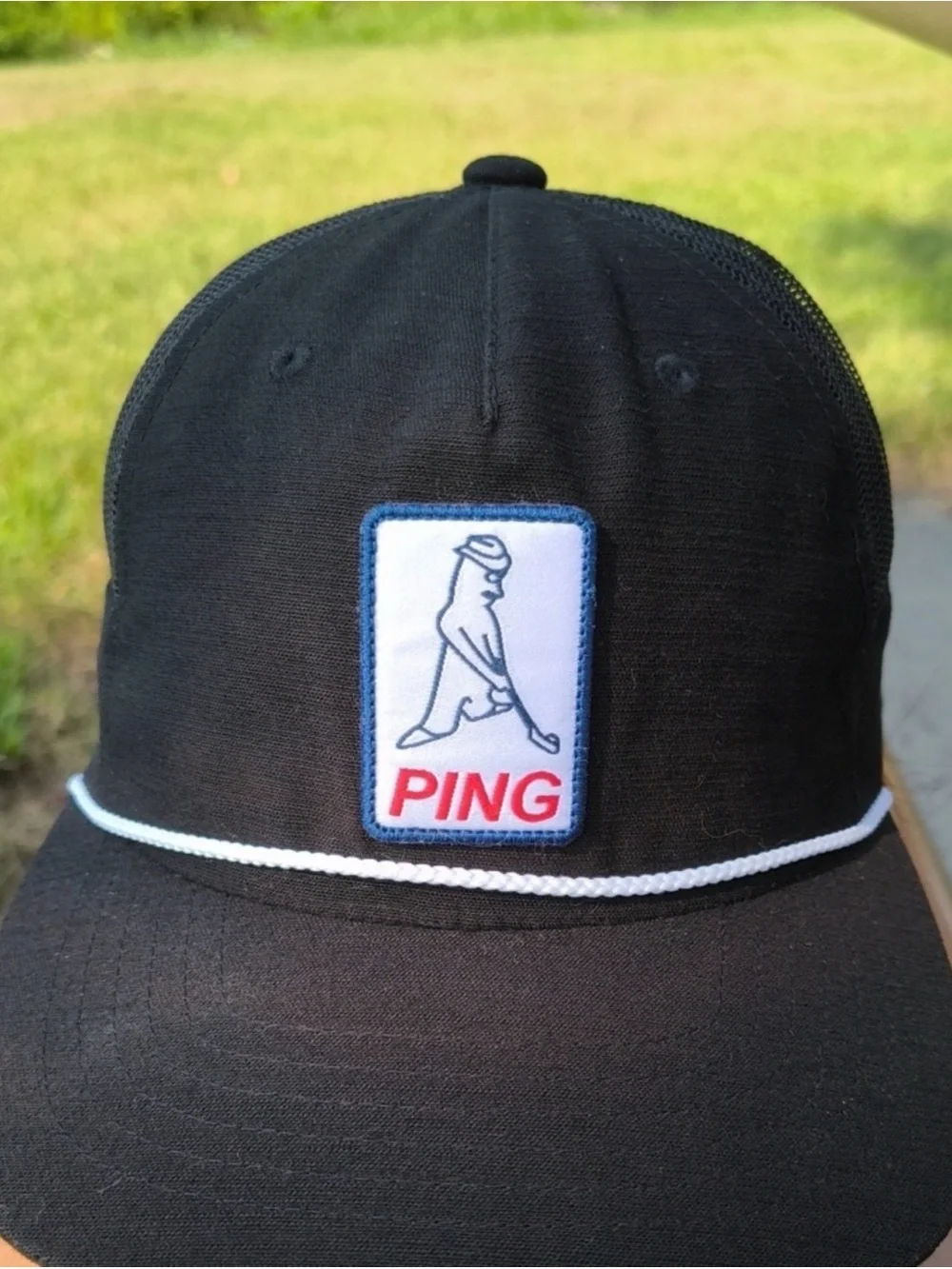 Vintage PING Golf Rope Snapback Trucker Hat – Embroidered Logo Patch